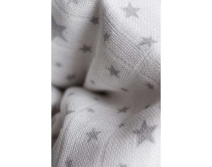 KADOLIS Lot de 3 Langes 100% Coton Bio Imprims Gris - 60 x 60 cm 60 x 60 cm (10)