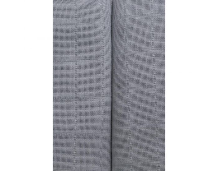 KADOLIS Lot de 2 Maxi Langes 100% Coton Bio Imprims Etoiles Gris (2)