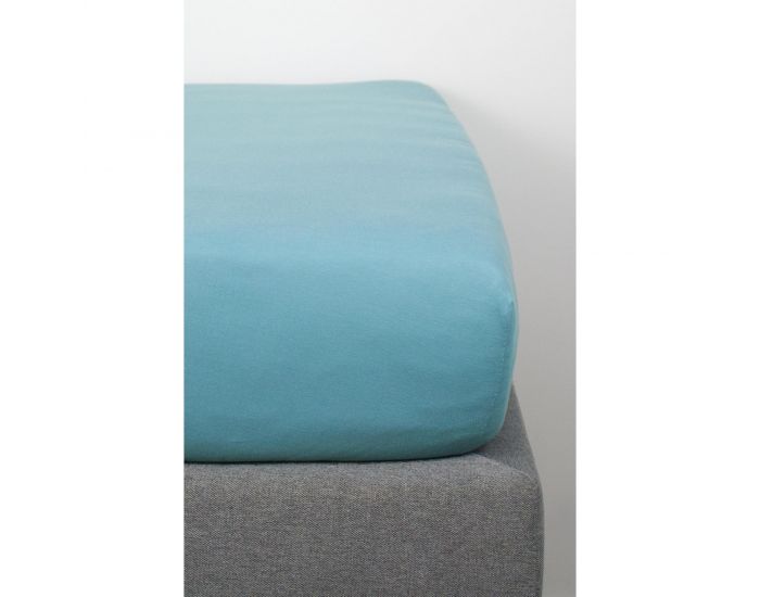 KADOLIS Drap Housse Coton Bio - Enfant Bleu (1)