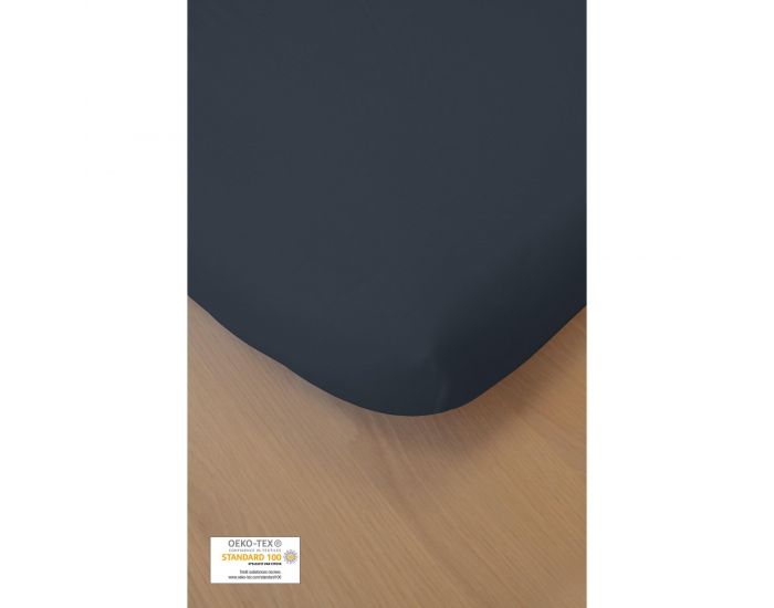 KADOLIS Drap Housse Coton Bio - Enfant Bleu (8)