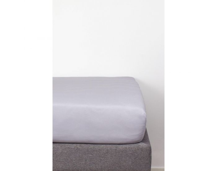 KADOLIS Drap Housse Coton Bio - Enfant Gris clair (4)