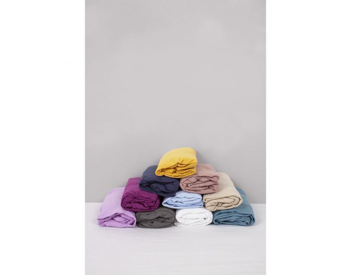 KADOLIS Drap Housse Coton Bio - Enfant Gris clair (8)