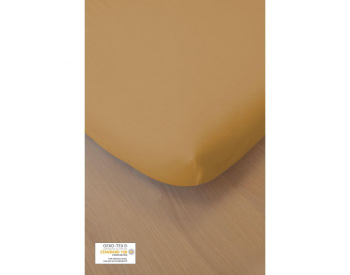 KADOLIS Drap Housse Coton Bio - Enfant Safran (5)