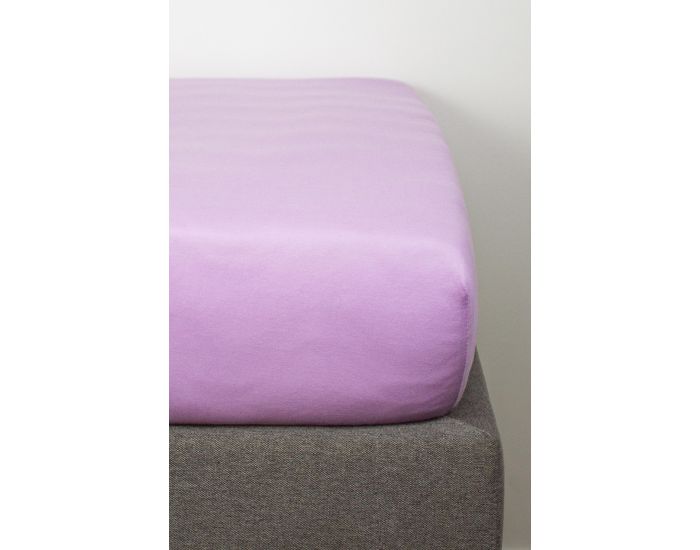 KADOLIS Drap Housse Coton Bio - Enfant Lilas (3)