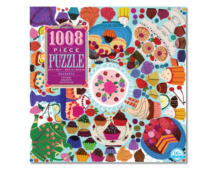 EEBOO Puzzle 1008 Pices - Desserts - Ds 8 ans (1)