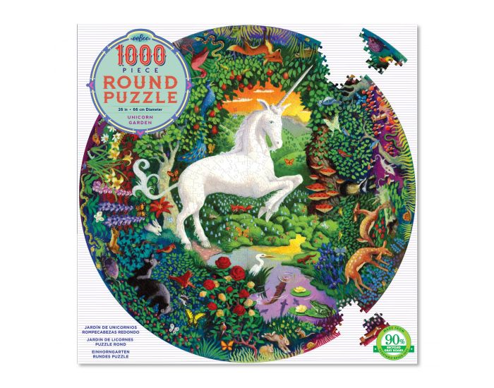 EEBOO Puzzle 1000 Pi�ces - Le Jardin de la Licorne - D�s 8 ans (1)