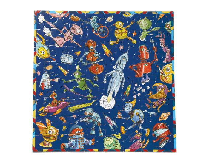 EEBOO Puzzle 64p - Robots - D�s 5 ans (1)