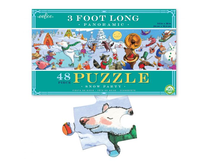 EEBOO Puzzle 48p Panoramique - A la neige - D�s 5 ans (1)