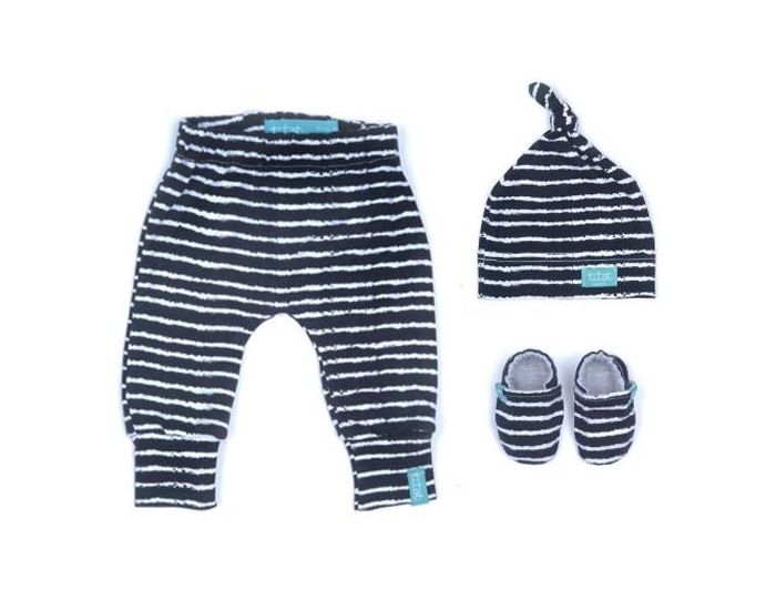 TITOT Set 3 pi�ces Black Stripes 3-9 mois (1)