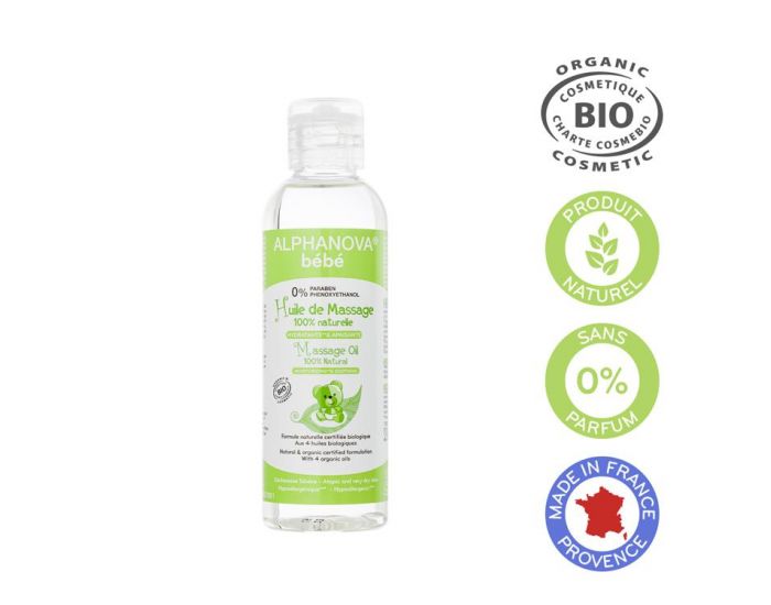 ALPHANOVA Huile de Massage Bio - 100ml (1)
