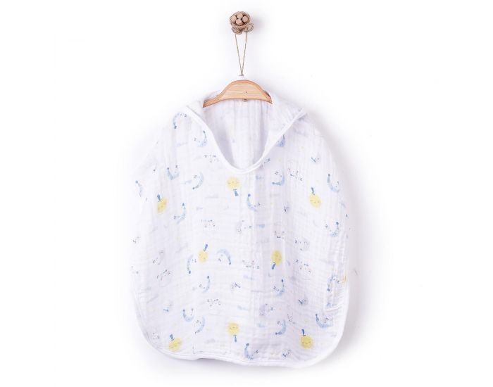 BEBESEO Peignoir Poncho Bleu - 1-2 ans (1)