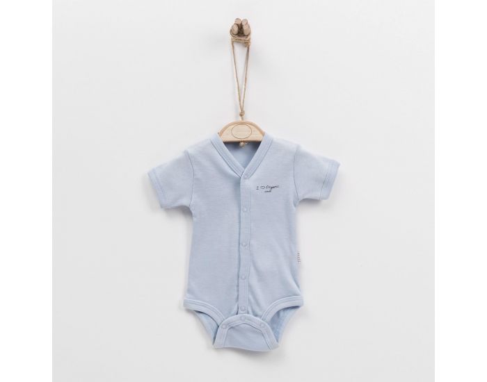 BEBESEO Body Manches Courtes - Bleu (1)