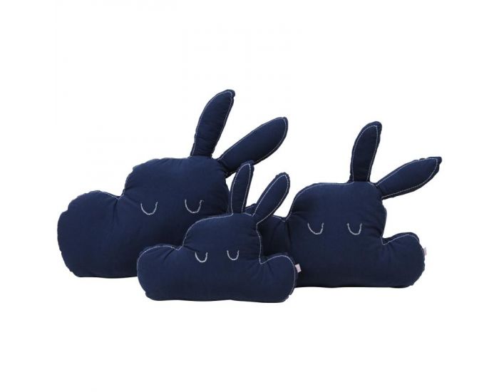 LITTLE CREVETTE Coussin Lapinuage - marine (1)