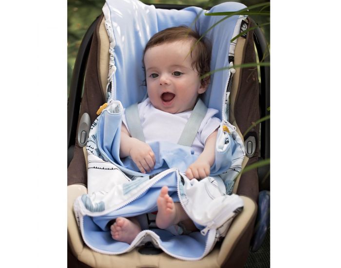 SEVIRA KIDS Chanceli�re printemps/�t� pour poussette et si�ge auto - City Boy Bleu - 0-12 mois Bleu (1)