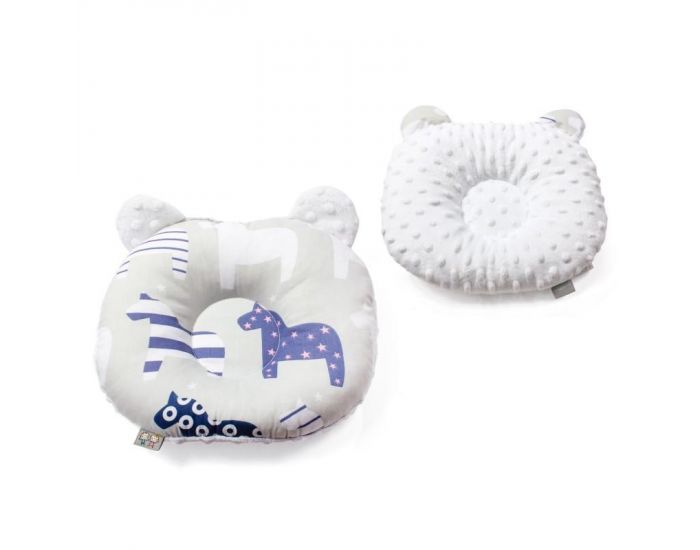 SEVIRA KIDS Coussin de maintien anti t�te plate - oreiller morphologique b�b� - Pony Blanc (12)