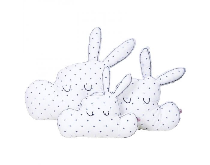 LITTLE CREVETTE Coussin Lapinuage - Croix Bleues (1)