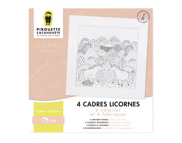 PIROUETTE CACAHOUETE 4 Cadres Licorne à Colorier - Dès 6 ans (5)