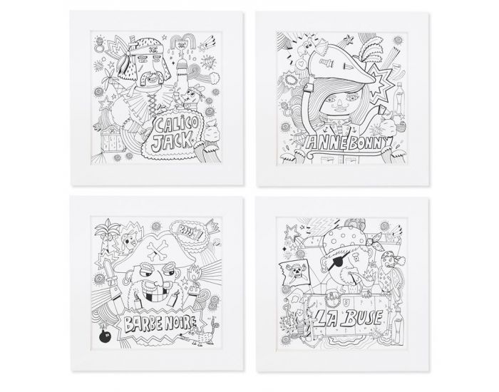 PIROUETTE CACAHOUETE 4 Cadres Pirate � Colorier - D�s 6 ans (20)