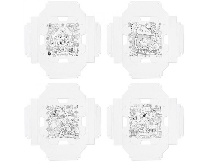 PIROUETTE CACAHOUETE 4 Cadres Pirate � Colorier - D�s 6 ans (9)