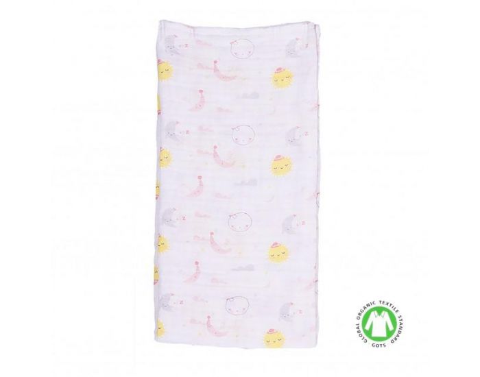 SEVIRA KIDS Kit Dors-Bien + Bandana + Lange en coton Bio - Dreams Rose (10)
