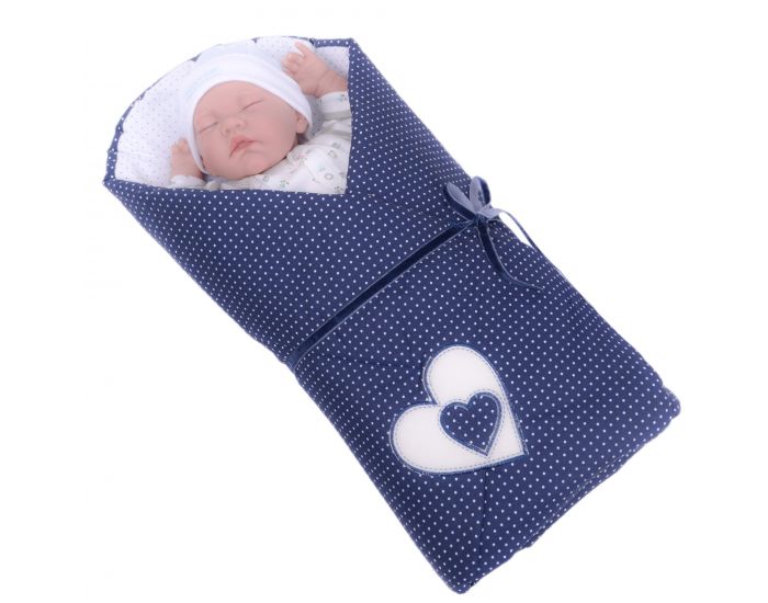 SEVIRA KIDS Gigoteuse d'emmaillotage - Nid d'ange naissance en coton - Hearts 0-4 mois (12)