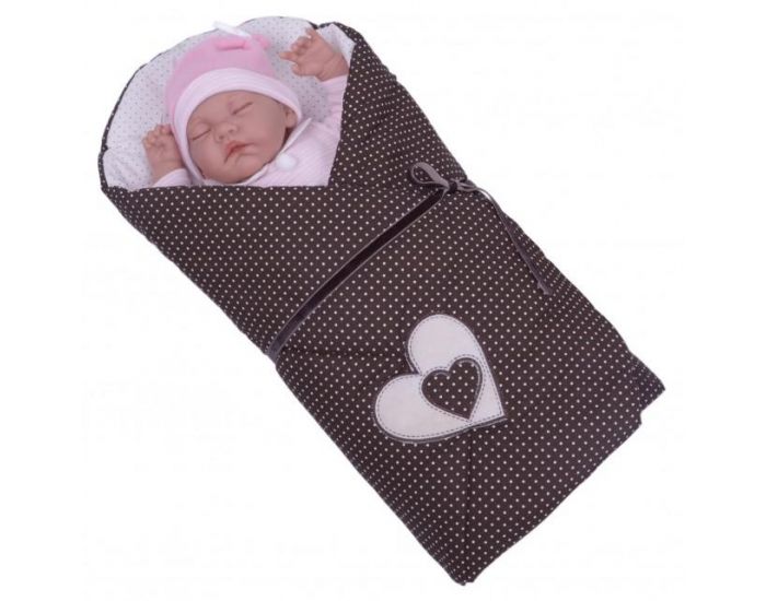 SEVIRA KIDS Gigoteuse d'emmaillotage - Nid d'ange naissance en coton - Hearts 0-4 mois (22)