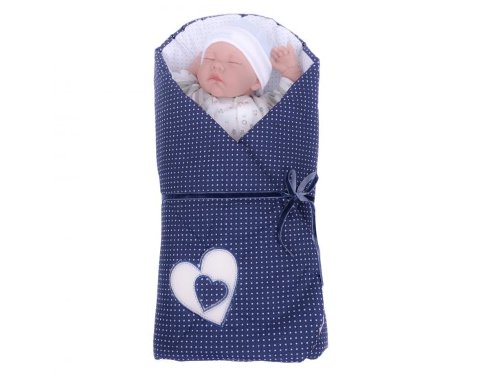 SEVIRA KIDS Gigoteuse d'emmaillotage - Nid d'ange naissance en coton - Hearts 0-4 mois (8)