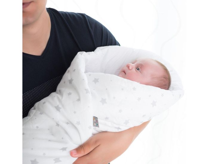 SEVIRA KIDS Gigoteuse d'emmaillotage - Nid d'ange 0-4 mois Minky Rversible - Stella (1)