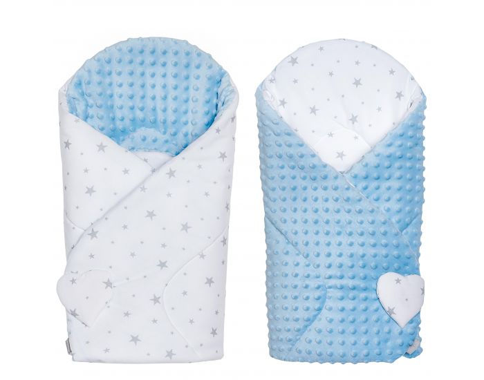 SEVIRA KIDS Gigoteuse d'emmaillotage - Nid d'ange 0-4 mois Minky Rversible - Stella (9)