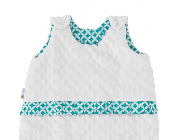 SEVIRA KIDS Gigoteuse turbulette bb en minky doux - Blanc Vert menthe (13)