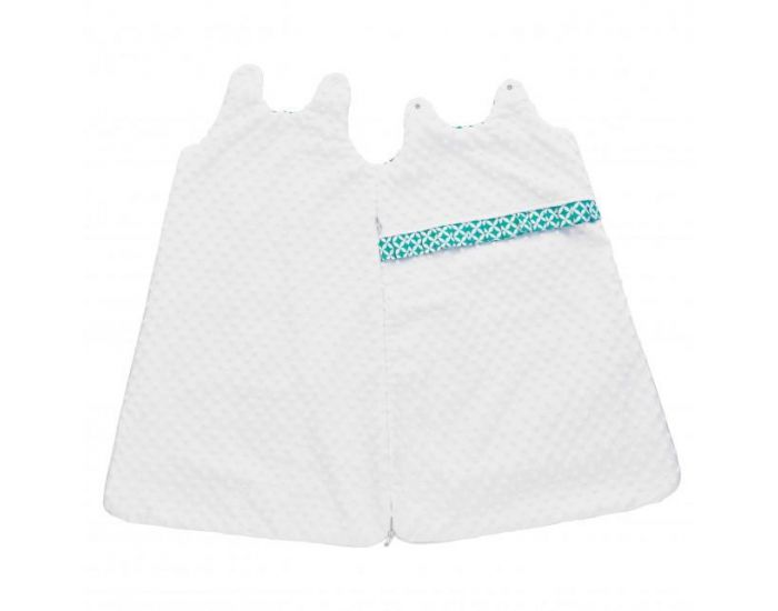 SEVIRA KIDS Gigoteuse turbulette bb en minky doux - Blanc Vert menthe (15)