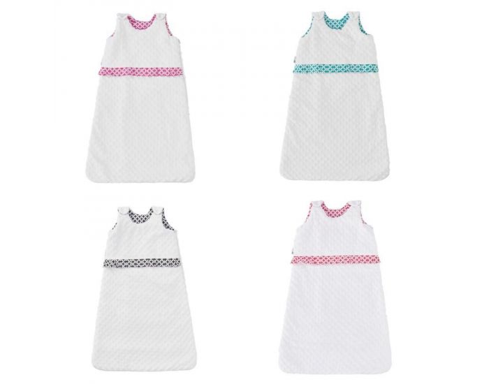SEVIRA KIDS Gigoteuse turbulette bb en minky doux - Blanc Noir (11)