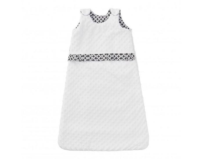 SEVIRA KIDS Gigoteuse turbulette bb en minky doux - Blanc Noir (16)