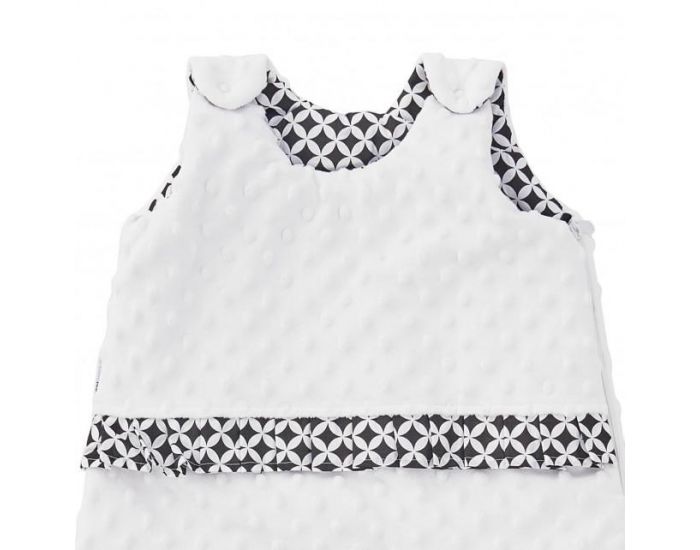 SEVIRA KIDS Gigoteuse turbulette bb en minky doux - Blanc Noir (17)
