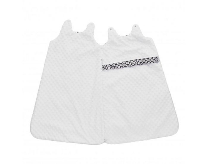 SEVIRA KIDS Gigoteuse turbulette bb en minky doux - Blanc Noir (18)