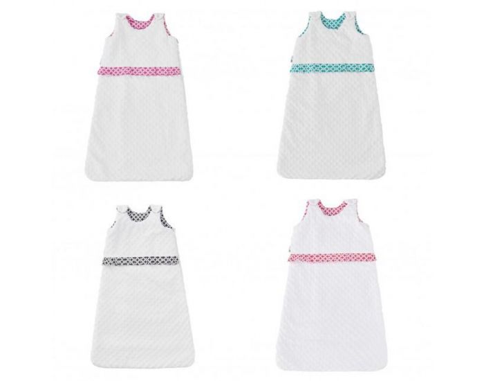 SEVIRA KIDS Gigoteuse turbulette bb en minky doux - Blanc Noir (19)