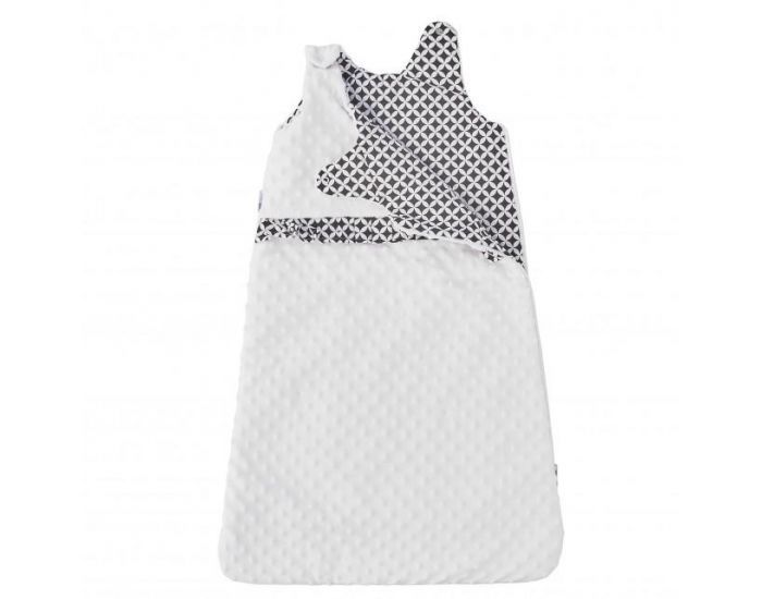 SEVIRA KIDS Gigoteuse turbulette bb en minky doux - Blanc Noir (21)