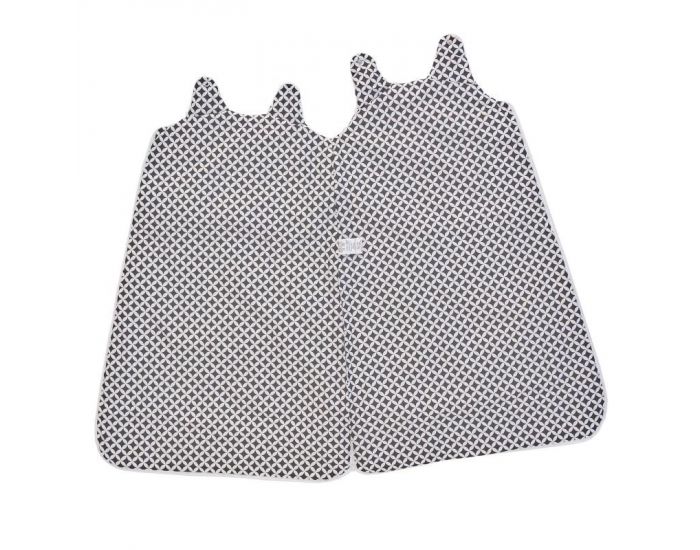 SEVIRA KIDS Gigoteuse turbulette bb en minky doux - Blanc Noir (7)