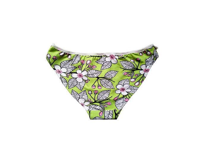 BIOLUNES Culotte en Coton Bio Verte Fleur de Pommier (2)
