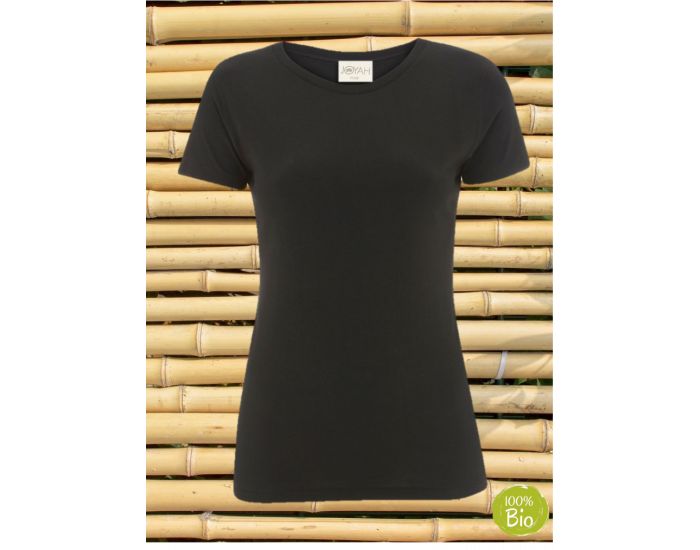JOYAH T-shirt Femme en Bambou - Noir (1)