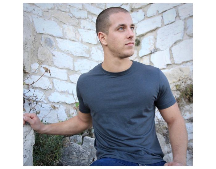 JOYAH T-shirt Homme en Bambou - Gris Anthracite (2)