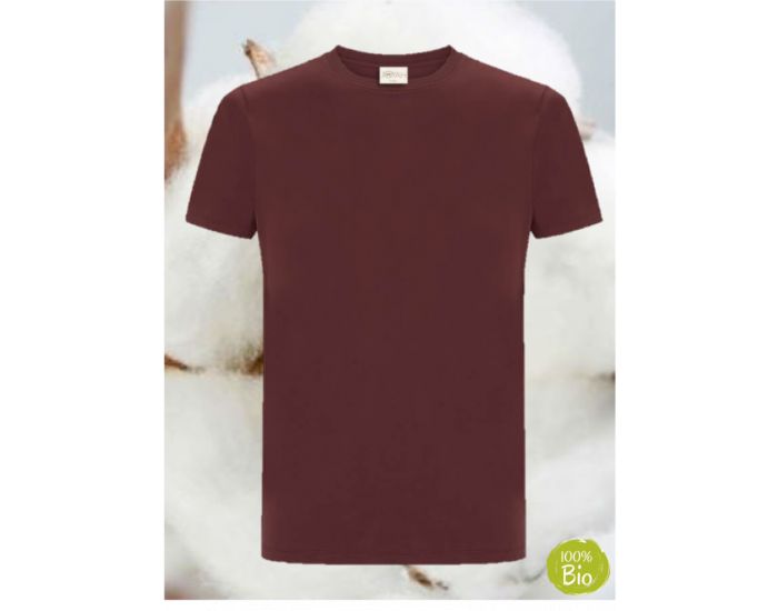 JOYAH T-shirt Homme en Coton Bio - Bordeaux (1)
