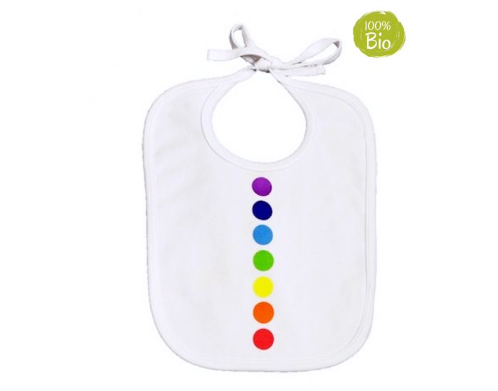 JOYAH Bavoir Blanc Bien-tre avec les Chakras - 100% Coton Bio (1)