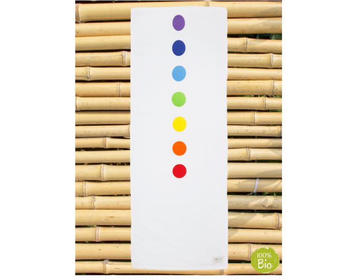 JOYAH Drap Bien-tre en Bambou avec la couleur des 7 Chakras pour le Yoga, la Mditation ou la plage (1)