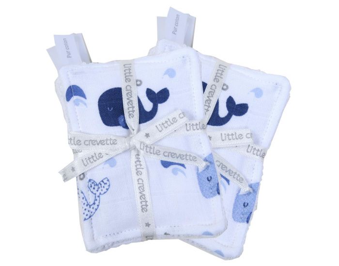 LITTLE CREVETTE Lot de 12 Lingettes Lavables Bb (13)