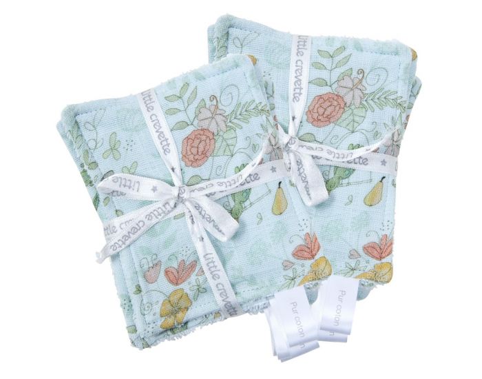 LITTLE CREVETTE Lot de 12 Lingettes Lavables Bb (4)