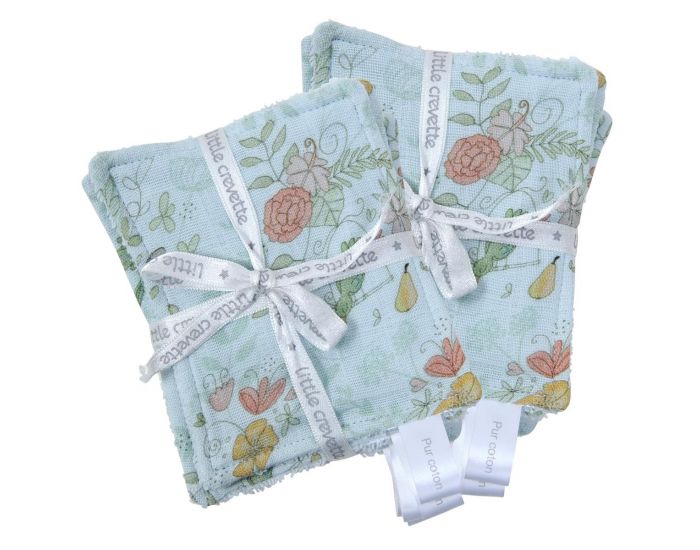 LITTLE CREVETTE Lot de 12 Lingettes Lavables Bb (8)