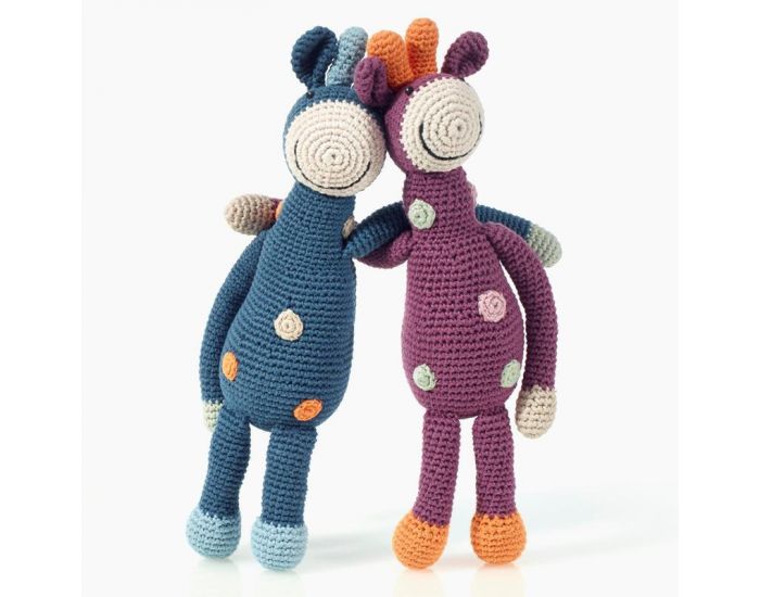 PEBBLE Grand Hochet Girafe Violette Bio - D�s la naissance (3)