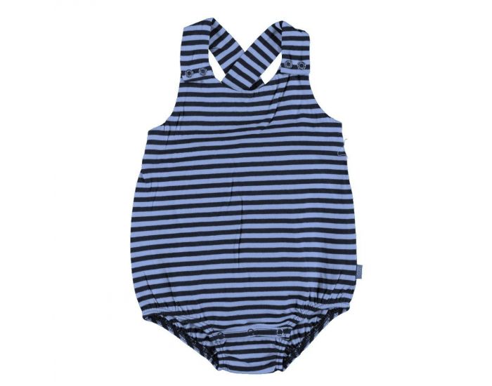 KIDSCASE Barboteuse Bb Bio Raye Marine & Bleu (8)