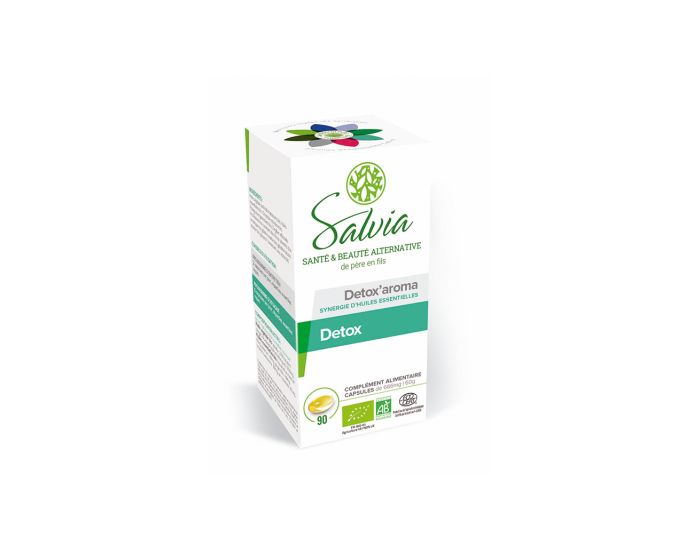 SALVIA NUTRITION Detox'Aroma, Huiles Essentielles Bio en Capsules (1)